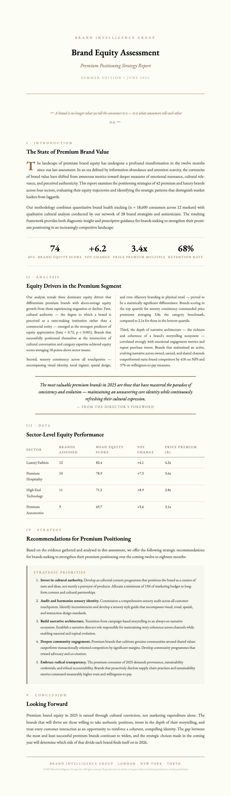 Refined editorial business report